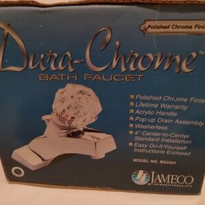 JAMECO Dura-Chrome Bath Faucet Polished Chrome Finish